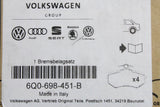 VW Polo 9N3 GTI Lupo GTI SEAT Ibiza Cupra brake pads (rear) 6Q0698451B