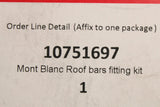 MG HS mont blanc roof bar fitting kit 10751697