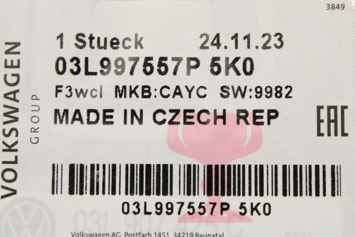 VW Golf MK6 09-13 Jetta 1.6 TDI engine control unit ECU 03L997557P 5K0