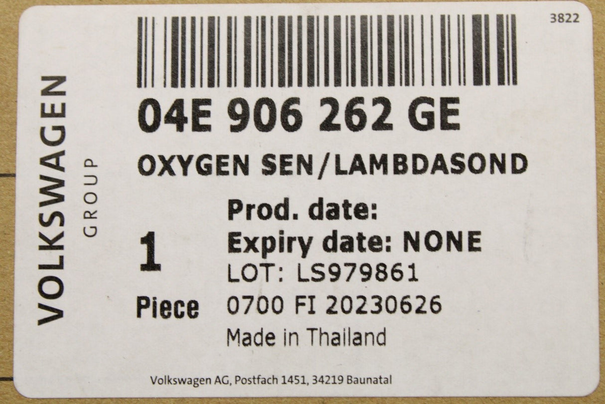 VW Golf Audi A3 8V Skoda SEAT 1.0 1.2 1.4 TSI lambda sensor 04E906262GE