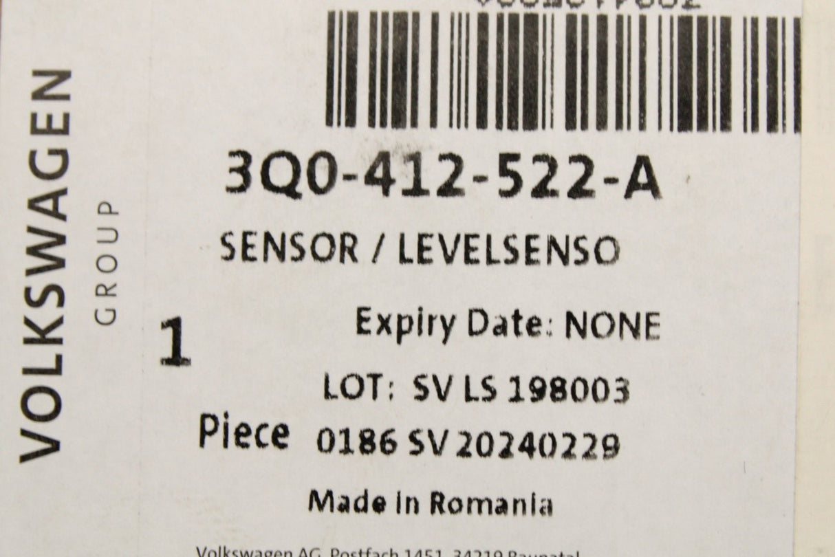 VW Passat B8 Skoda SEAT front headlight level sensor (right) 3Q0412522A