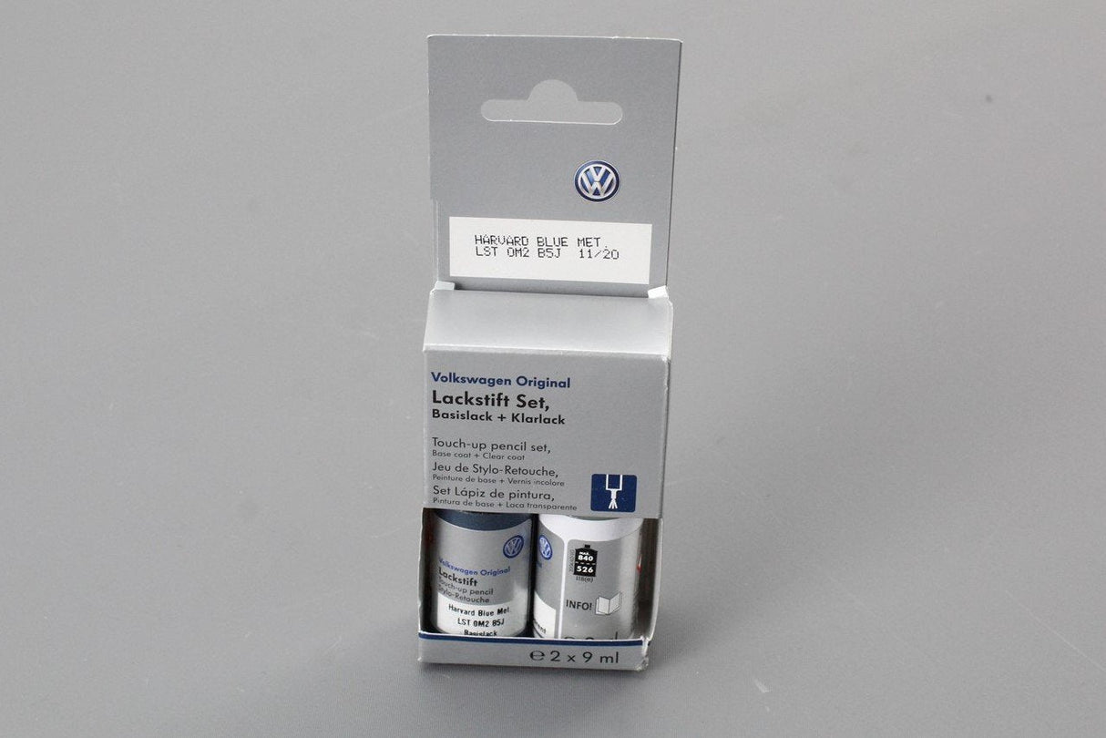 VW touch up paint set x2 9ml Harvard Blue Passat B8 LB5J LST0M2B5J