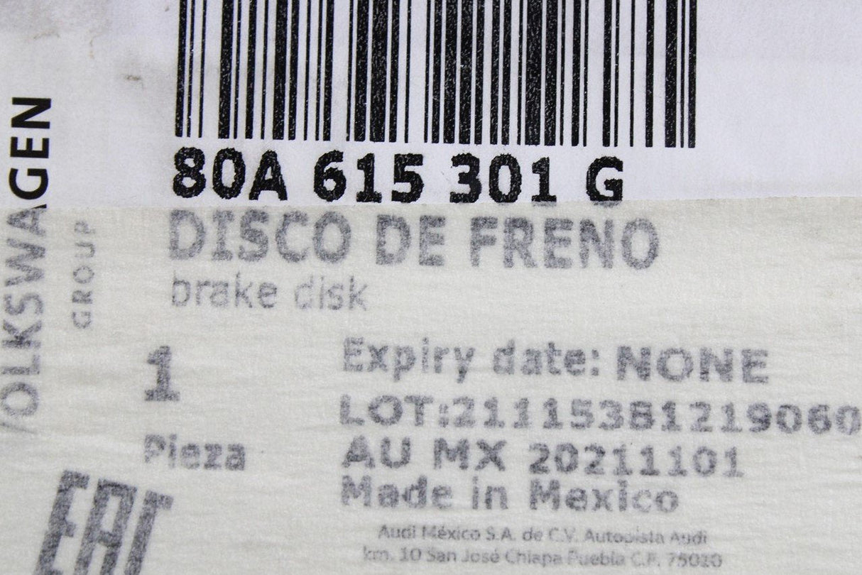 Audi Q5 2017-on vented brake discs 350x34mm x2 (front) 80A615301G