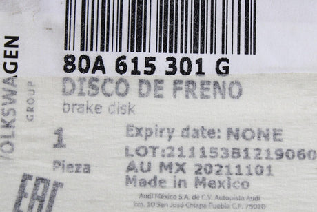 Audi Q5 2017-on vented brake discs 350x34mm x2 (front) 80A615301G
