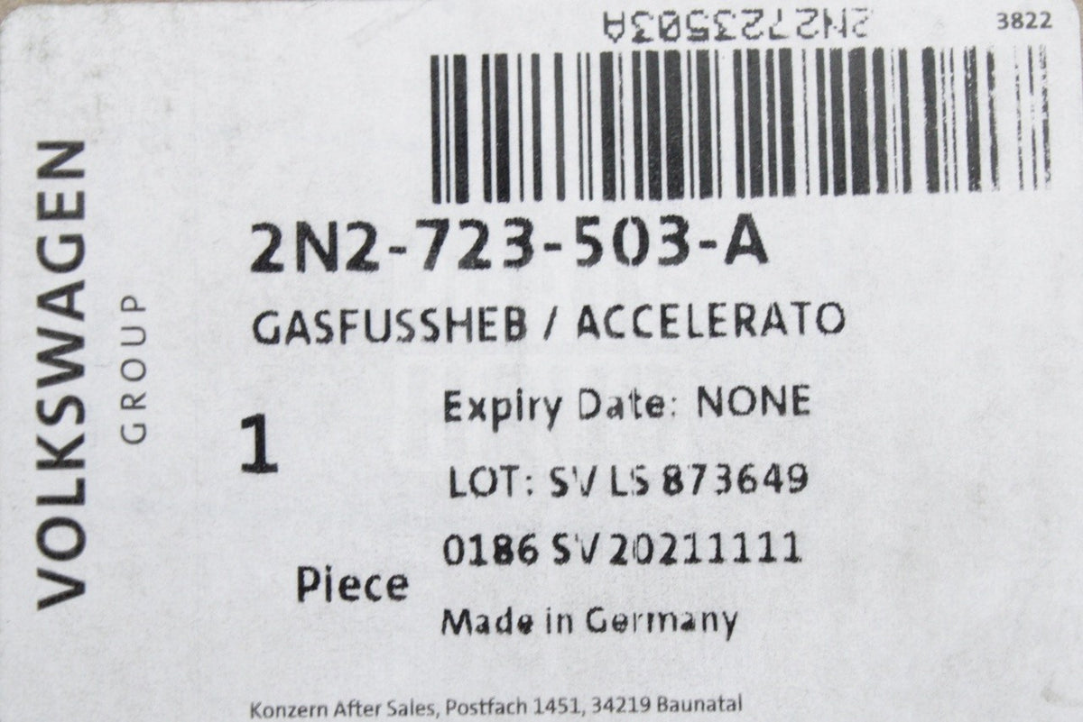 VW Crafter 2017-on accelerator pedal with sensor module (RHD) 2N2723503A
