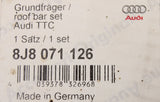 Audi TT TTS MK2 2007-14 TTRS 2010-14 accessory roof bars set 8J8071126