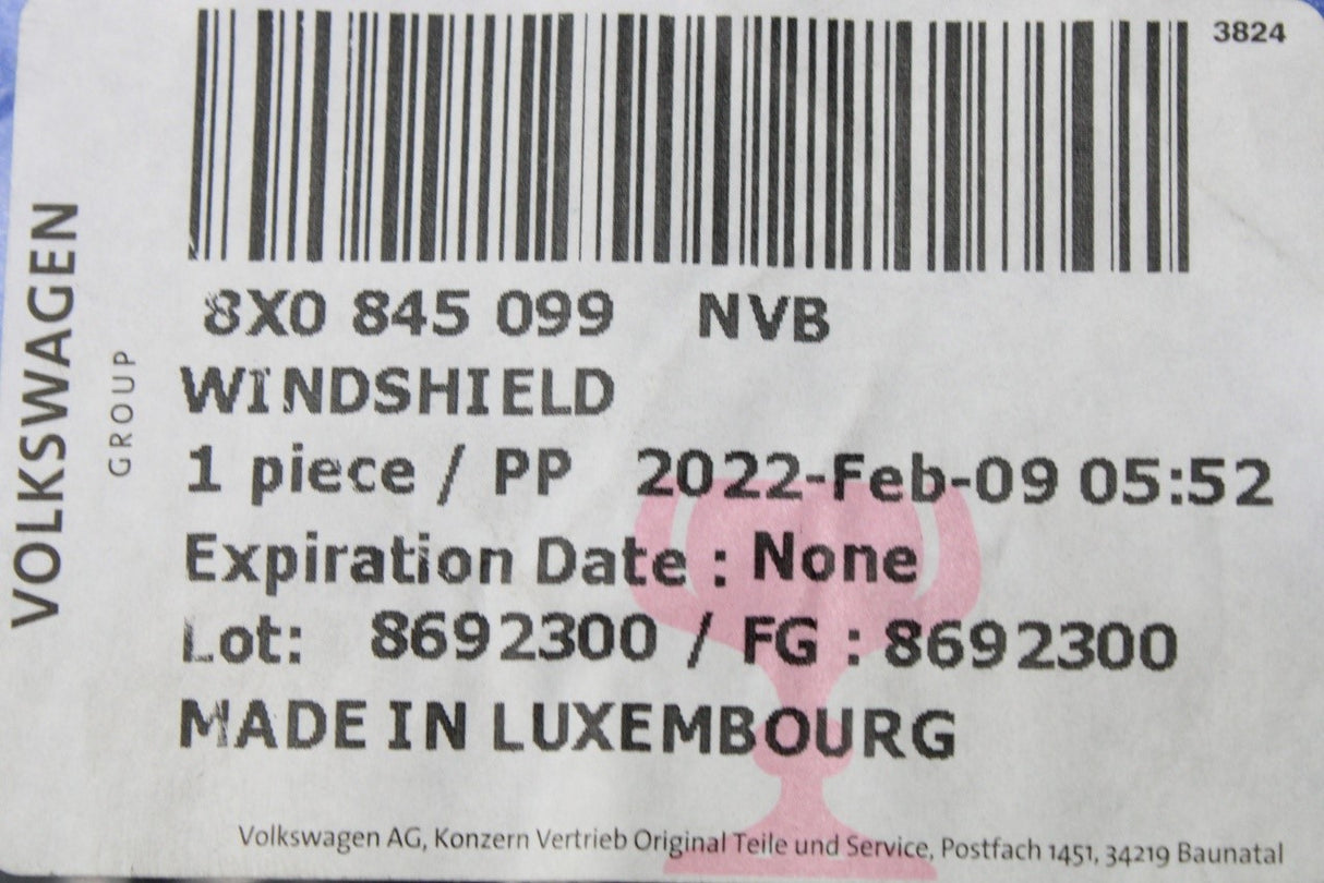 Audi A1 2011-2018 front windscreen glass 8X0845099 NVB