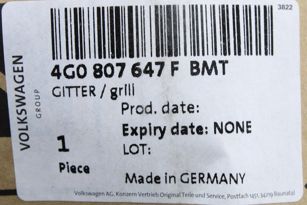 Audi A6 S-Line 15-18 bumper air guide grille (front left) 4G0807647F BMT