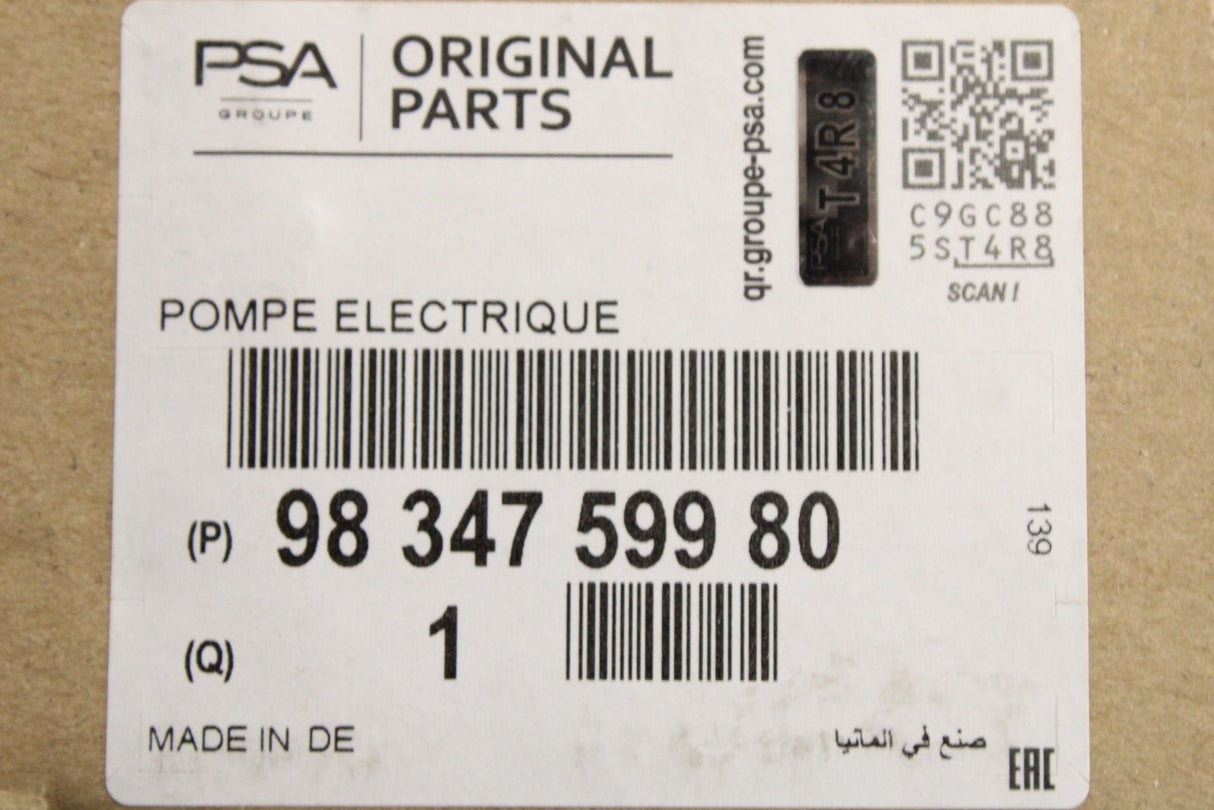 Peugeot Traveller Citreon Berlingo water pump 9834759980