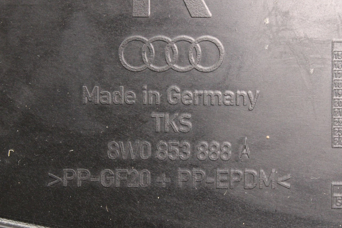 Audi A4 S4 B9 2016-25 wheel arch liner front section (right) 8W0853888P