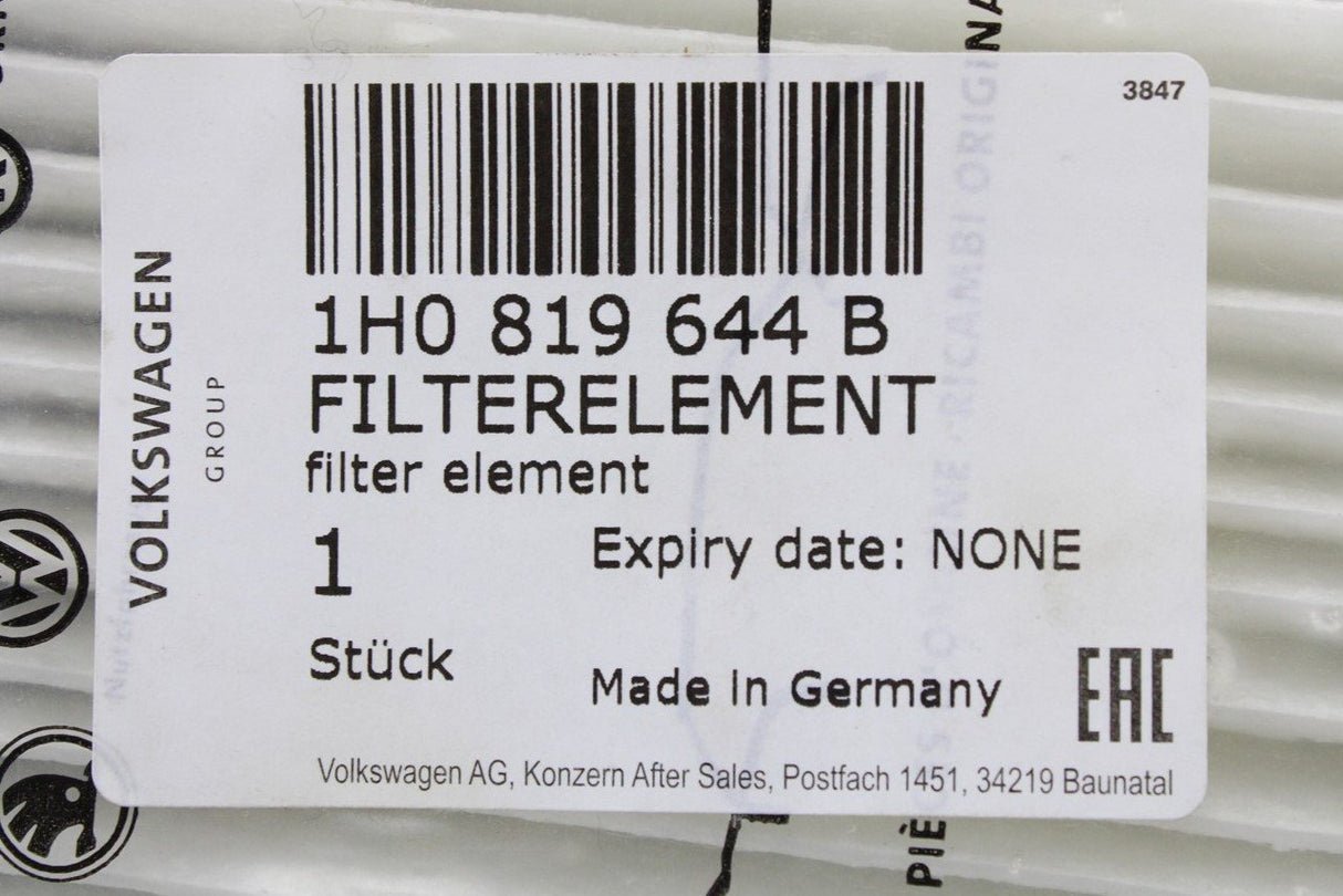 VW Golf MK3 Lupo Passat B5 Audi A3 S3 TT cabin pollen filter 1H0819644B