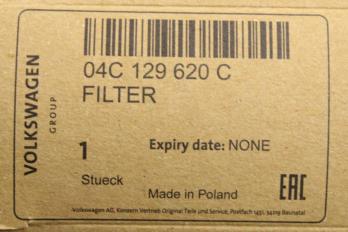 VW Polo Skoda SEAT Ibiza 1.0 MPI air filter element 04C129620C
