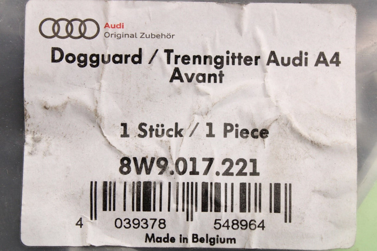 Audi A4 S4 RS4 Avant B9 2016-on dog guard partition 8W9017221