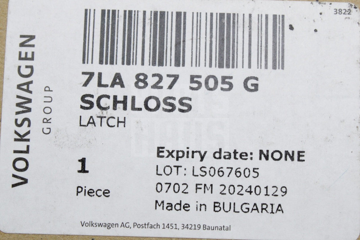 VW Transporter Caddy ID.Buzz 03- wing door latch (rear left) 7LA827505G