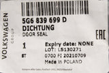VW Golf MK7 MK7.5 2013-20 rear outer door seal (left) 5G6839699D