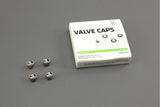 Skoda logo tyre valve cap set (for rubber/brass valves) 000071215C