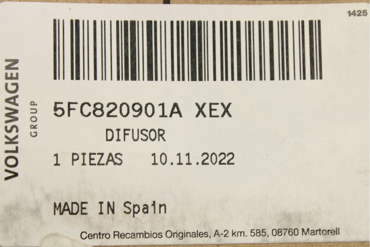 Cupra Formentor Leon 20-on RHD dashboard air vent (left) 5FC820901A XEX