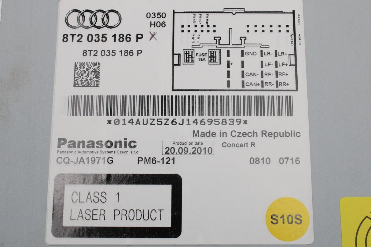 Audi A4 S4 2008-12 A5 RS5 08-11 Q5 concert car radio stereo 8T2057186PX