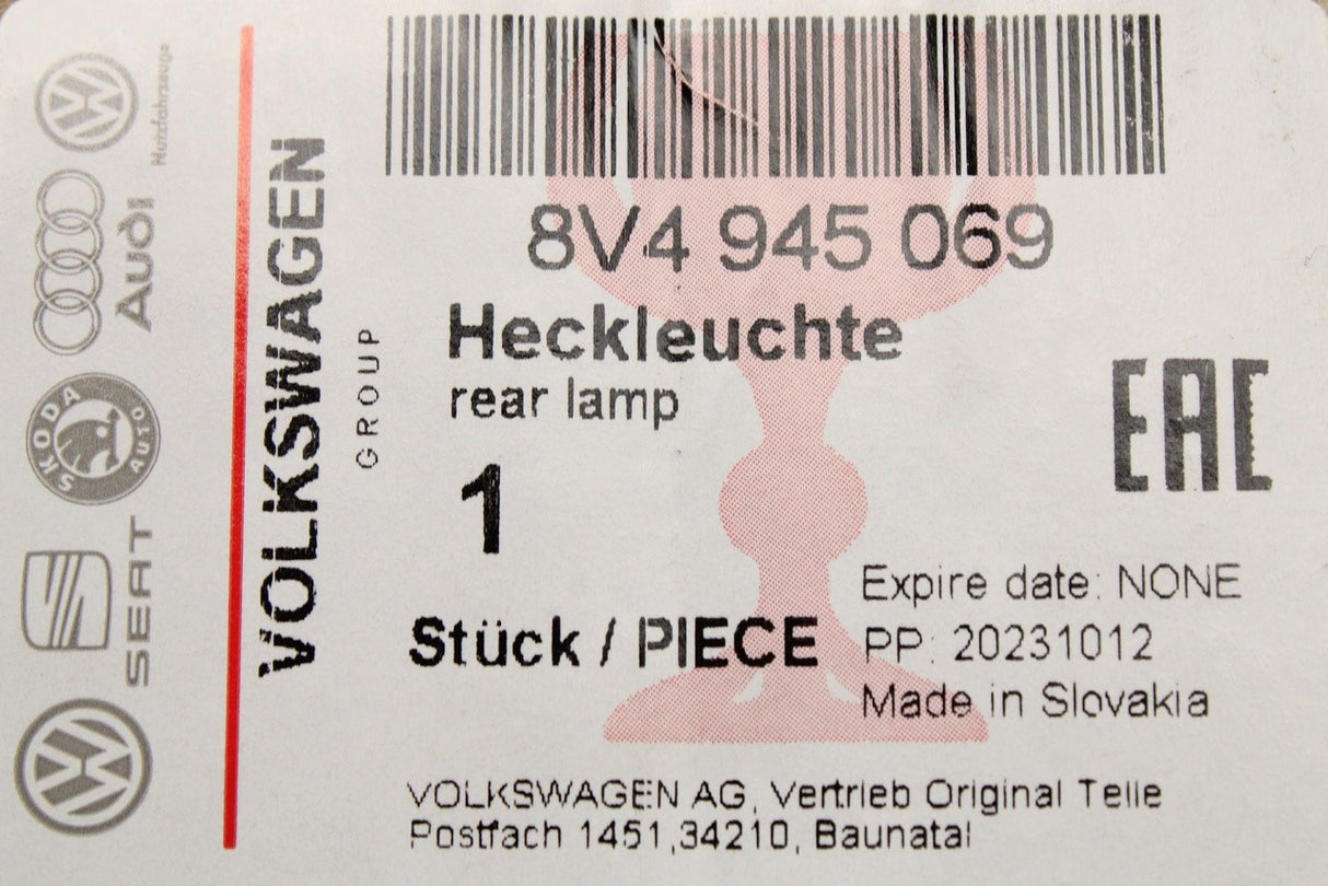 Audi A3 8V Sportsback 2017-2020 rear tail light (outer left) 8V4945069