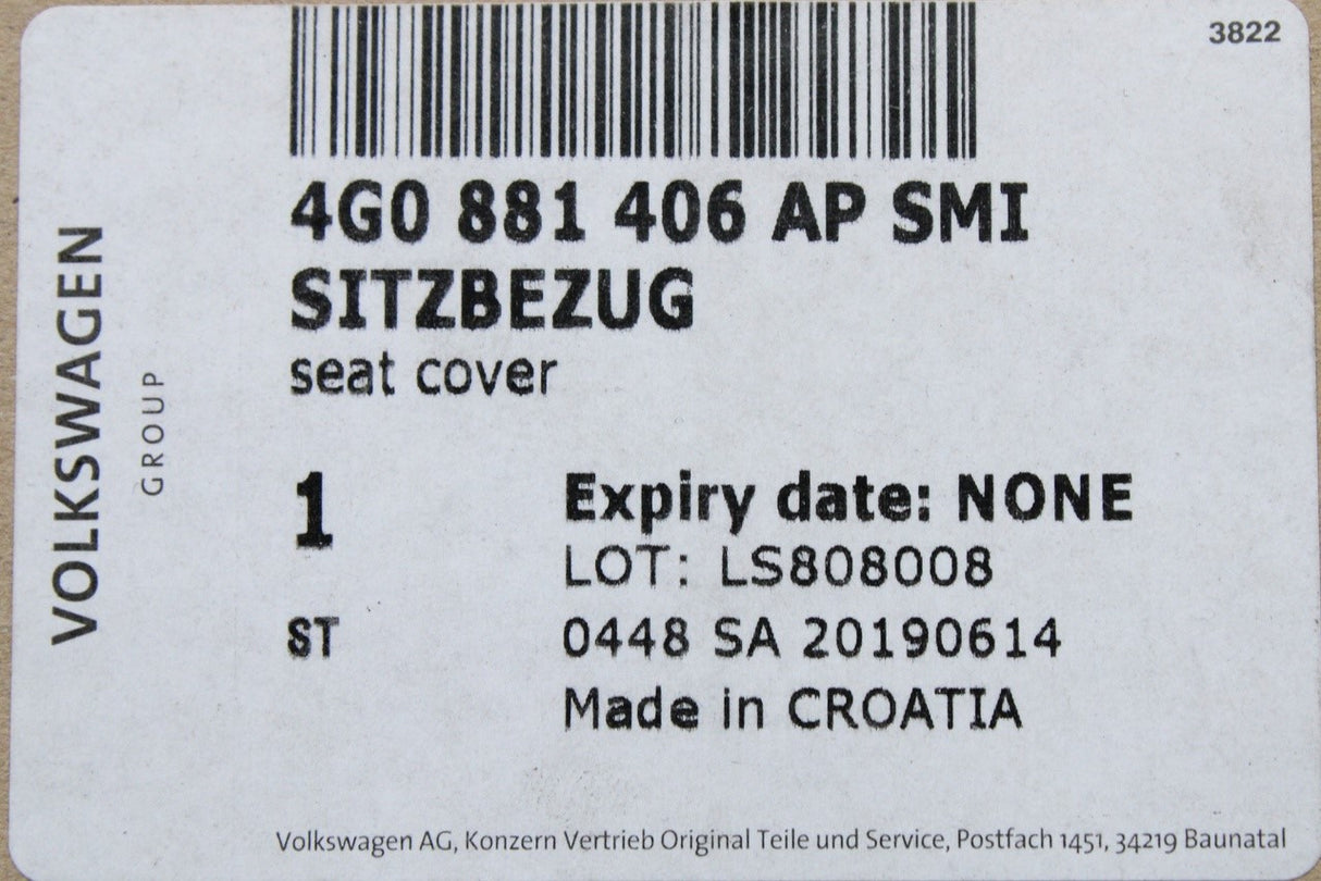 Audi RS6 2013-18 RS7 14-18 front seat base cover (right) 4G0881406AP SMI