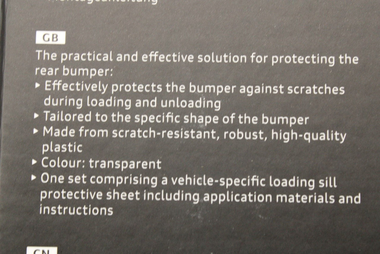 Audi Q5 2017-on bumper load edge protection film (rear) 80A061197
