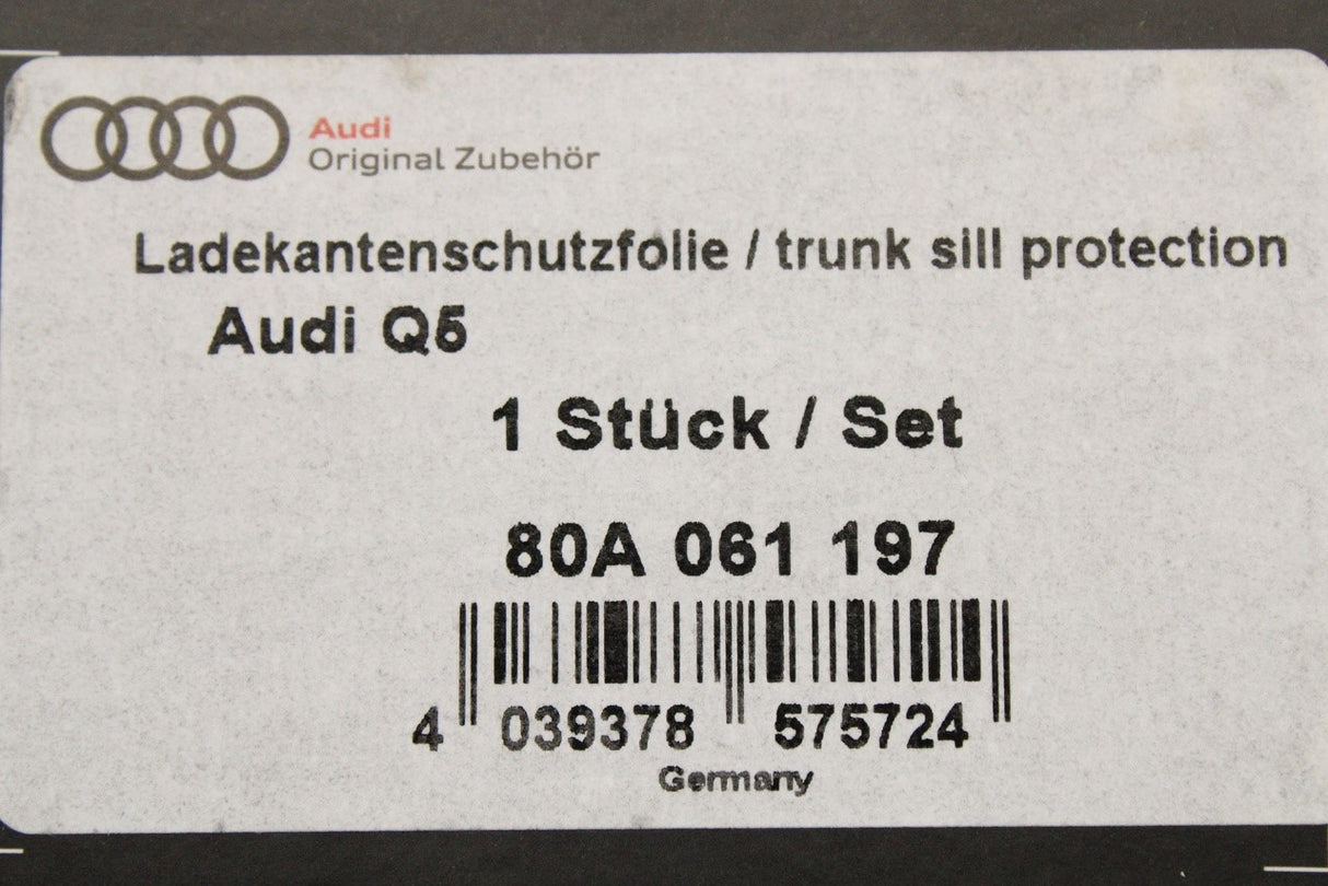 Audi Q5 2017-on bumper load edge protection film (rear) 80A061197