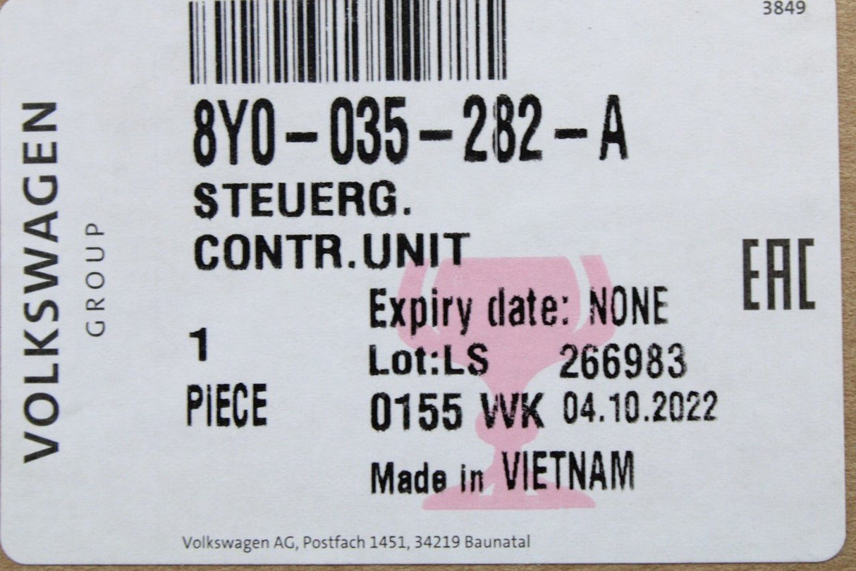Audi A3 S3 RS3 8Y 2020-on online services control unit 8Y0035282A