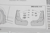 VW Golf MK6 2009-2013 front mud flaps 5K0075111