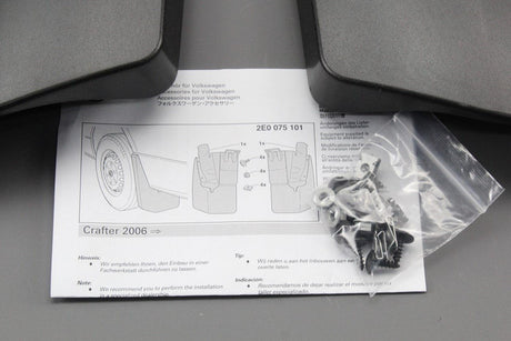 VW Crafter 2006-16 rear accessory mud flaps set 2E0075101