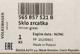 Skoda Kodiaq Karoq auto-dimming wing mirror glass (left) 565857521B