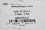 Audi Q7 S-line 2015-on accessory mud flaps (front) 4M0075111