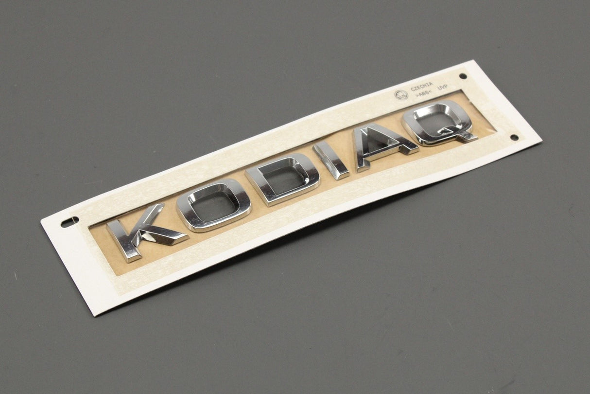 Skoda Kodiaq 2017-on rear boot lid lettering badge 565853687A 2ZZ