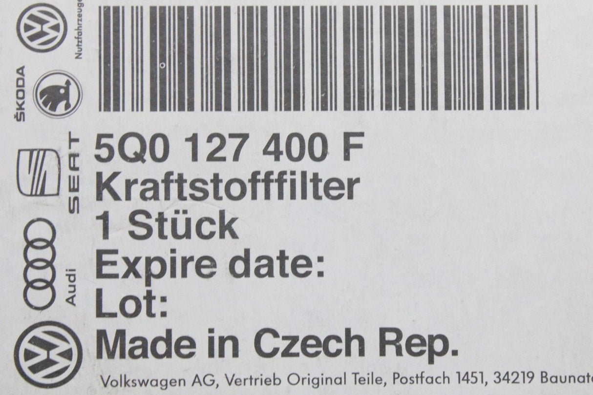 VW Audi Skoda SEAT 1.6 2.0 TDI diesel fuel filter housing 5Q0127400F