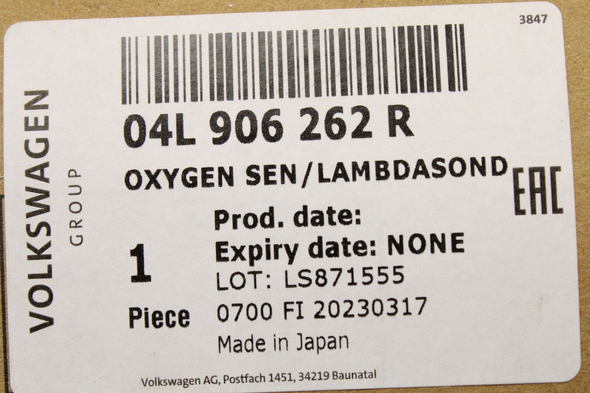 VW Crafter 2017-on 2.0 TDI pre-DPF lambda oxygen sensor 04L906262R