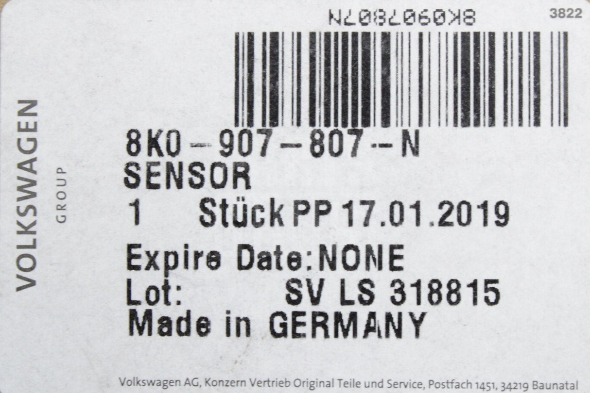 Audi A4 A6 A7 08-16 3.0 TDI V6 exhaust NOx sensor 8K0907807N