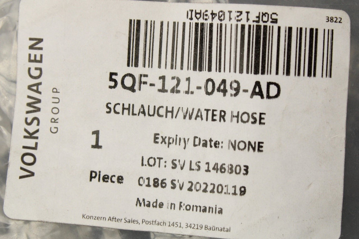 VW Tiguan Audi Q3 Skoda Kodiaq SEAT 2.0 TDI coolant hose 5QF121049AD