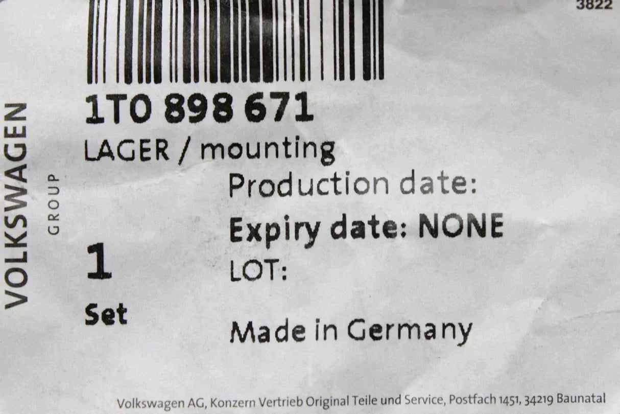 VW Passat Tiguan Superb Leon sunroof wind deflector bearings 1T0898671