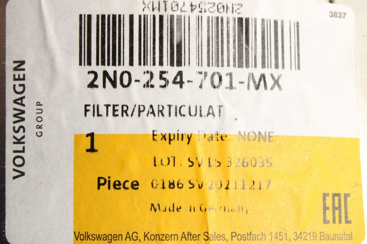 VW Crafter 2017-on exhaust diesel particulate filter 2N0254701MX