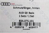 Audi Q3 2019-on accessory mud flaps set (rear) 83A075101