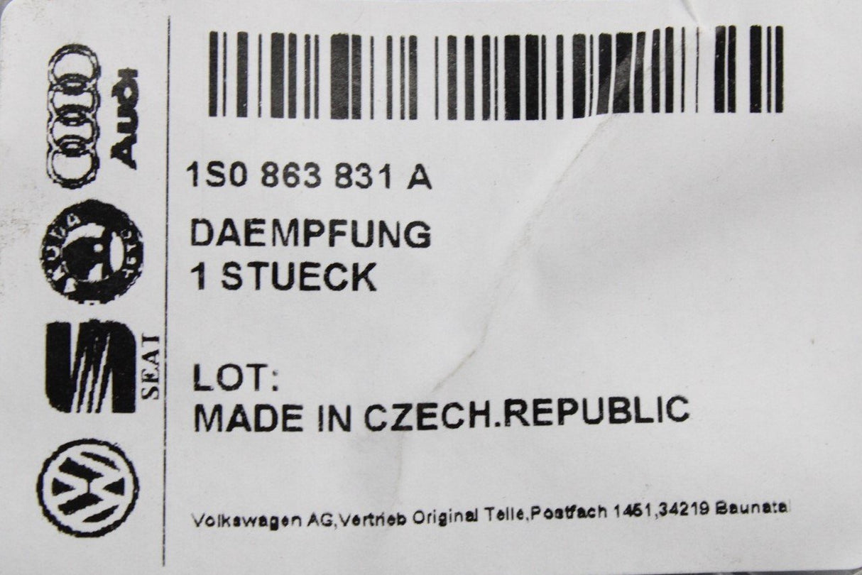 VW Up! 2017-on bonnet sound insulation trim 1S0863831A