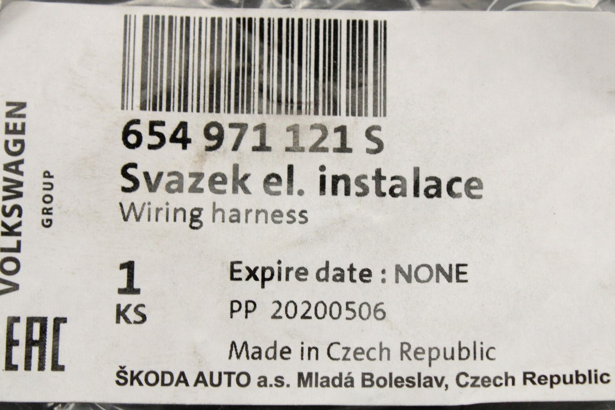 Kamiq Scala 2019-on door wiring harness loom (front left) 654971121S