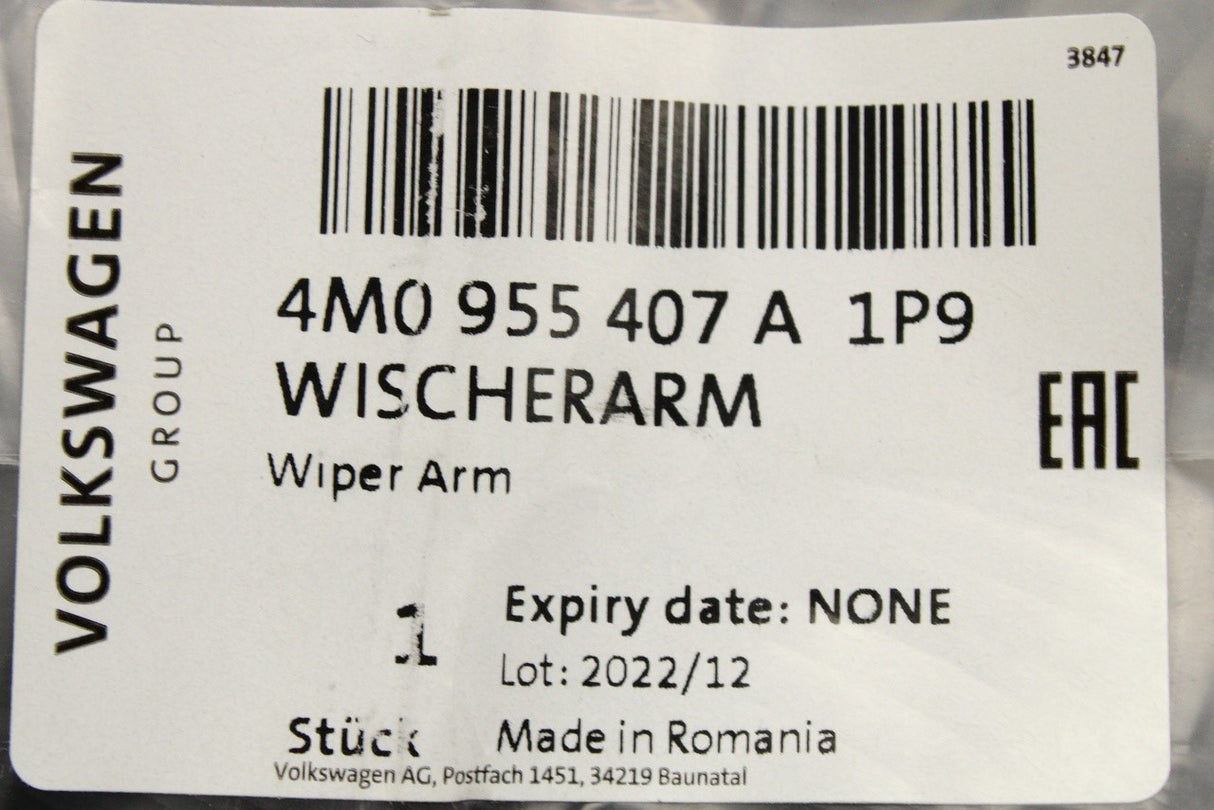 Audi Q7 2016-on wiper arm (rear) 4M0955407A 1P9