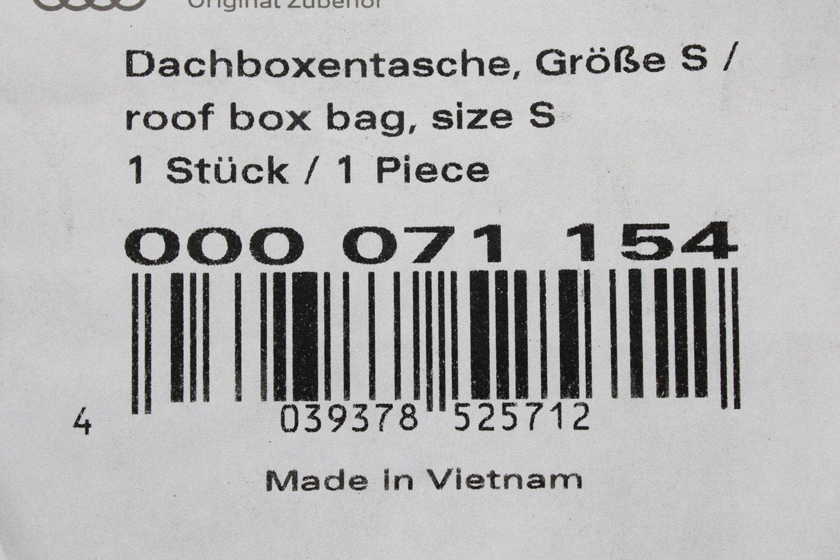 Audi roof box storage luggage travel bag small 000071154