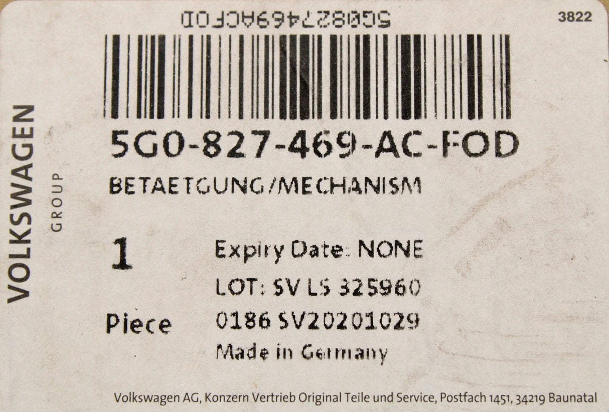 VW Golf MK7.5 2017-2020 MK8 20-on boot handle w/ camera 5G0827469AC FOD
