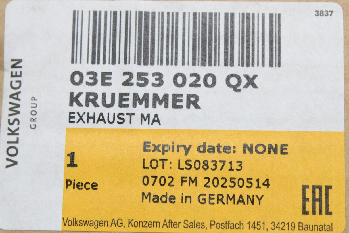 VW Polo Skoda Fabia SEAT Fabia 05-on 1.2 catalytic converter 03E253020QX