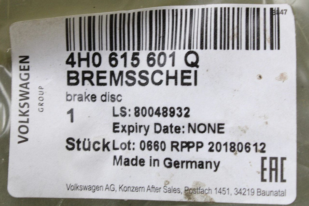 Audi S4 S5 A6 A7 A8 Q5 330mm rear brake discs (x2) 4H0615601Q