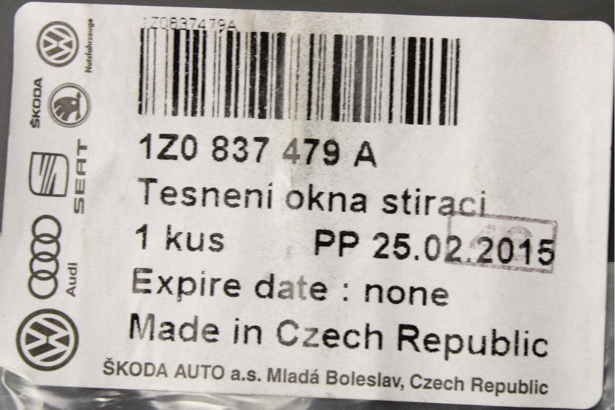 Skoda Octavia 04-13 inner window aperture seal (front left) 1Z0837479A