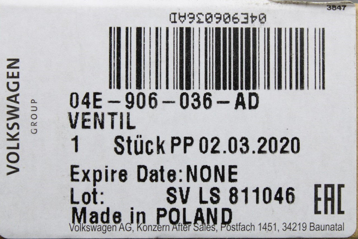 VW Audi Skoda SEAT 1.5 TSI TFSI fuel injector 04E906036AD