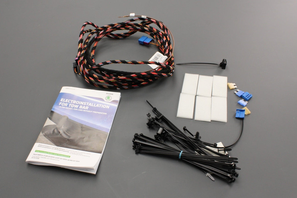Skoda Rapid 2015-on tow bar wiring installation kit 5JA055204B