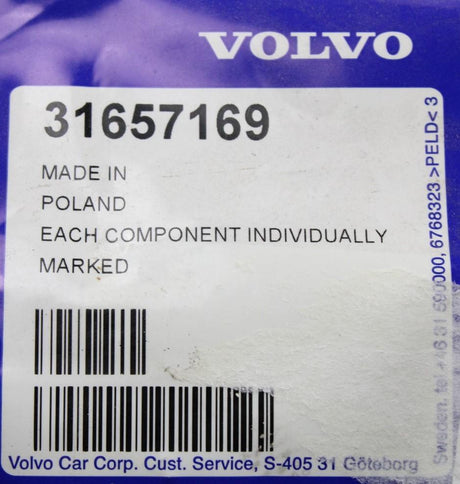 Volvo hose kit 31657169